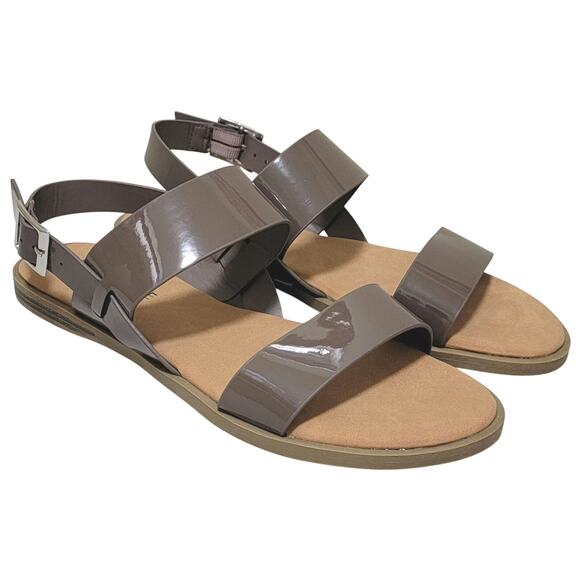 Journee Collection Women Lavine Slingback Sandals Size US 8M Taupe Grey - Picture 3 of 6